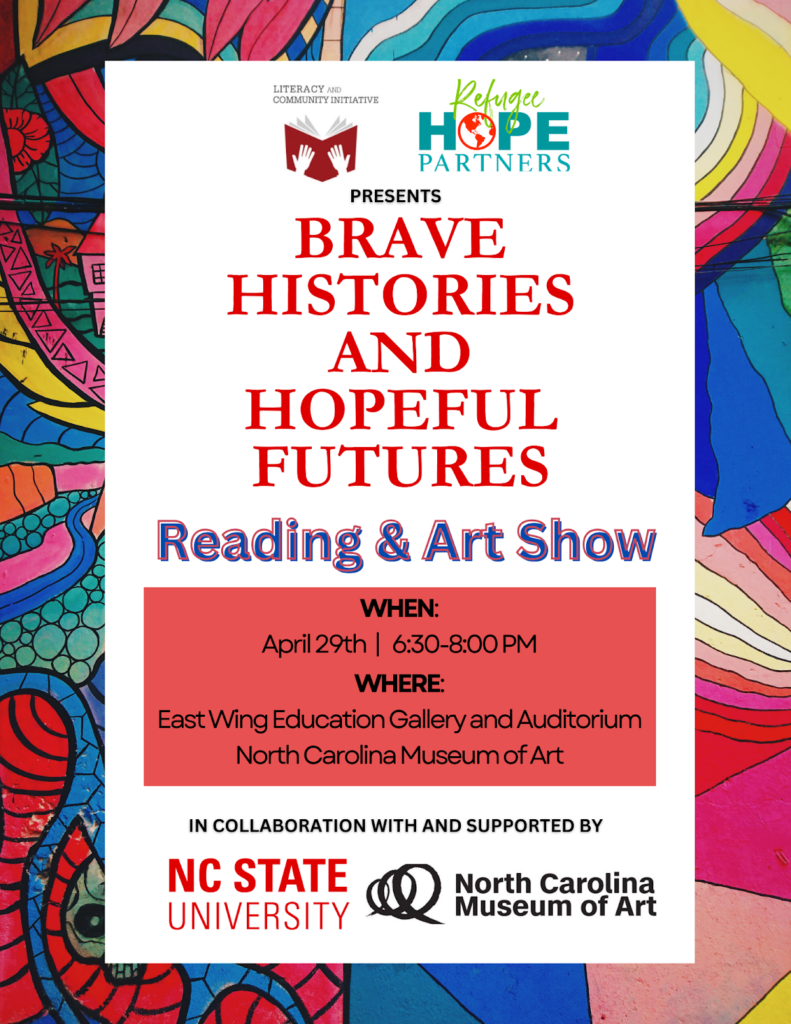 Brave Histories and Hopeful Futures Reading & Art Show flyer