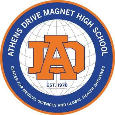 Athens Drive logo featuring A and D overlaid on each other